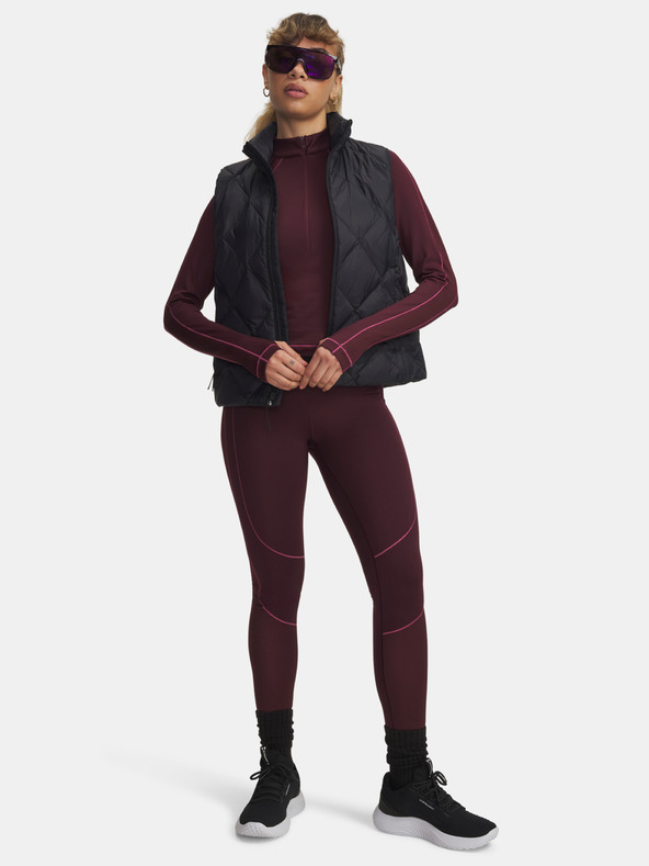 Under Armour Dámské tričko Under Armour UA ColdGear Textured 1/2 Zip-RED