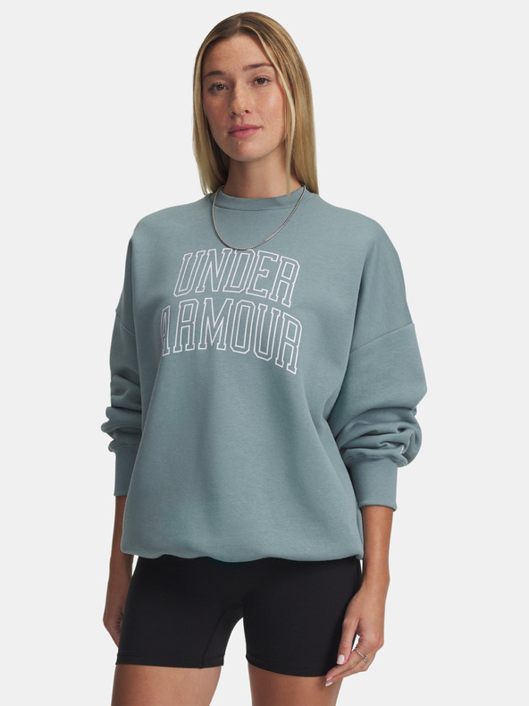 Under Armour Dámská mikina Under Armour Rival Flc OS Varsity Crew-GRN