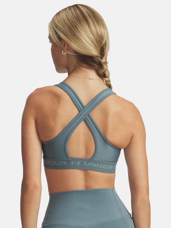 Under Armour Dámská podprsenka Under Armour Crossback Mid Bra-BLU