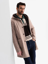Ombre Clothing Pánský melanžový dlouhý kabát s kapucí Ombre Clothing