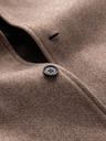 Ombre Clothing Pánský melanžový dlouhý kabát s kapucí Ombre Clothing