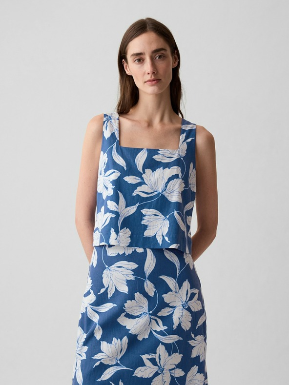 GAP Lněný crop top GAP