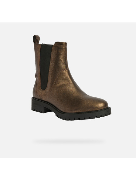 Geox Zlatá dámská kotníková obuv Geox Hoara