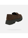 Geox Tmavě hnědé dámské mokasíny Geox Vilde