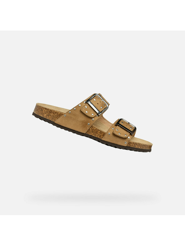 Geox Krémové dámské pantofle Geox Brionia R