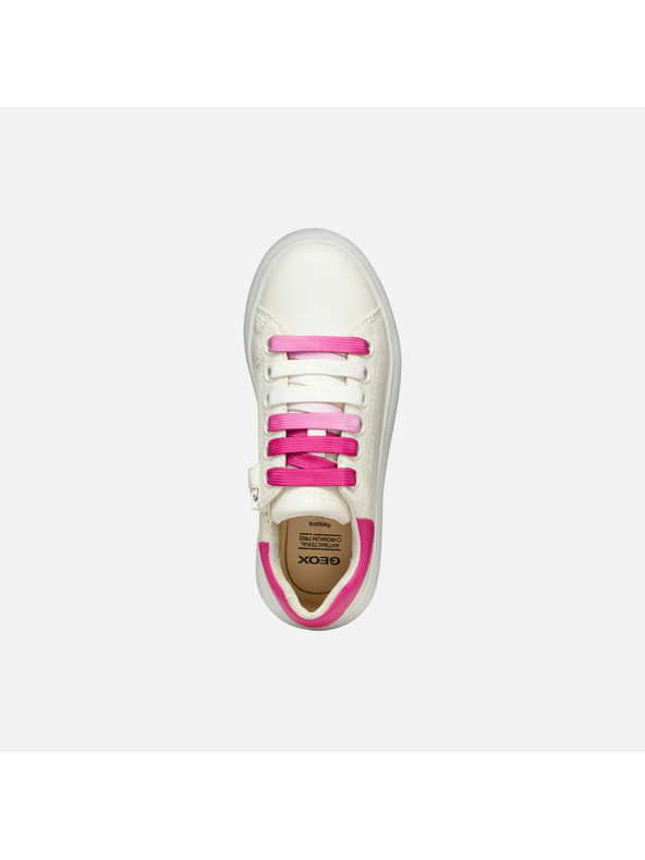 Geox Bílé dívčí tenisky Geox Puffypop