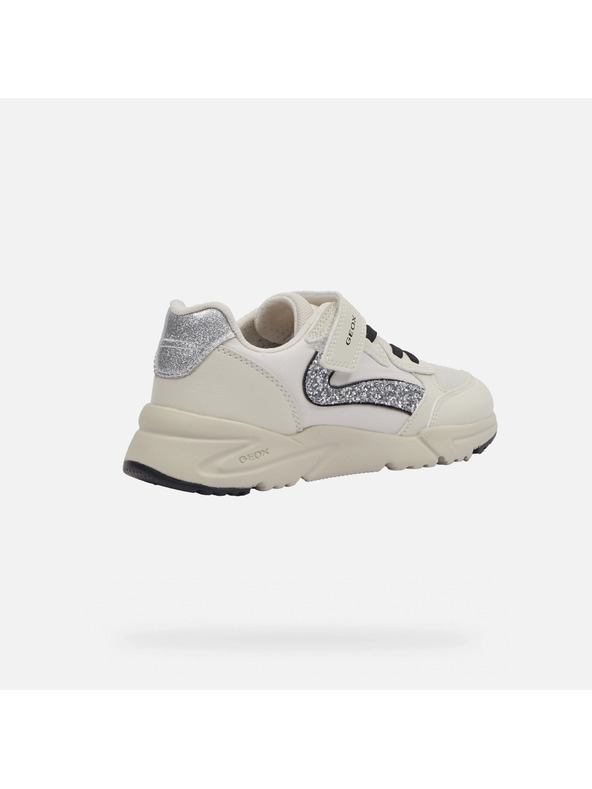 Geox Bílé dívčí tenisky Geox Loftus