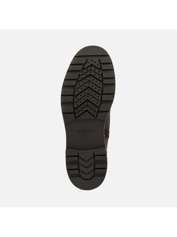 Geox Tmavě hnědá pánská kotníková obuv Geox Andalo