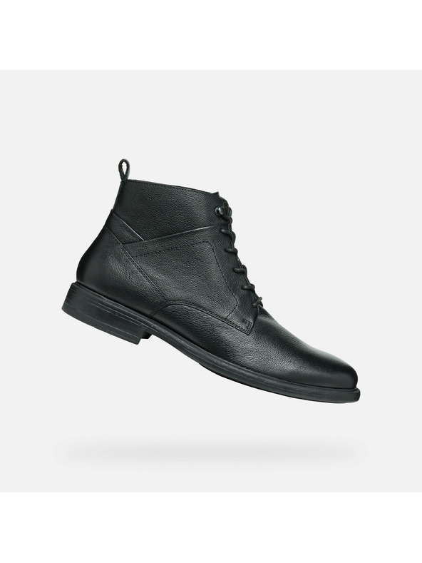 Geox Černá pánská kotníková obuv Geox Terence