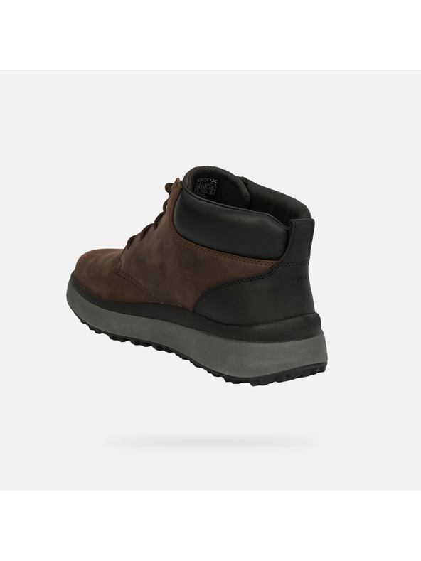 Geox Tmavě hnědá pánská kotníková obuv Geox Granito + Grip