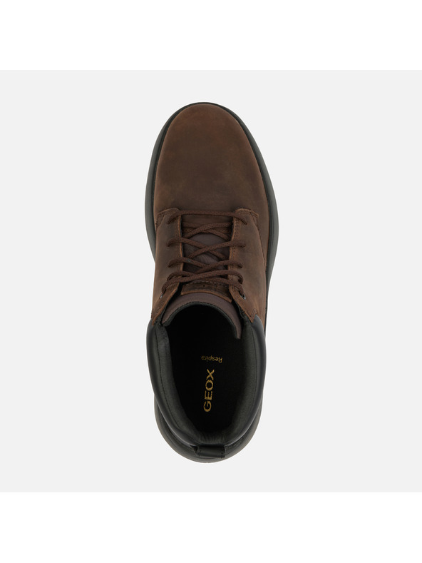 Geox Tmavě hnědá pánská kotníková obuv Geox Granito + Grip