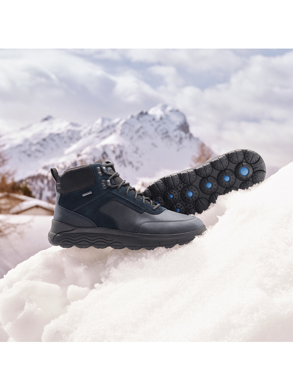 Geox Tmavě modrá pánská kotníková obuv Geox Spherica 4X4 ABX