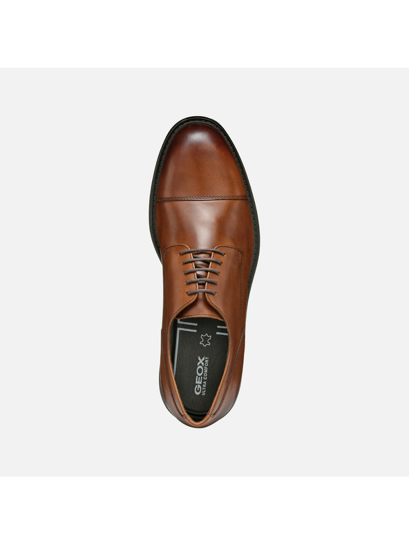 Geox Hnědá pánská společenská obuv Geox Walk Pleasure