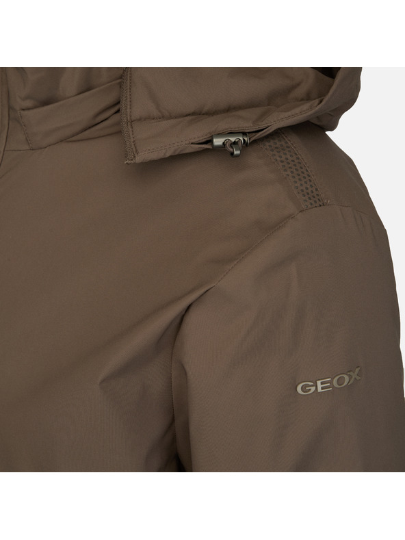 Geox Hnědá pánská bunda Geox Aurelio