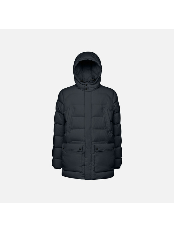 Geox Tmavě modrá pánská péřová bunda Geox Elver