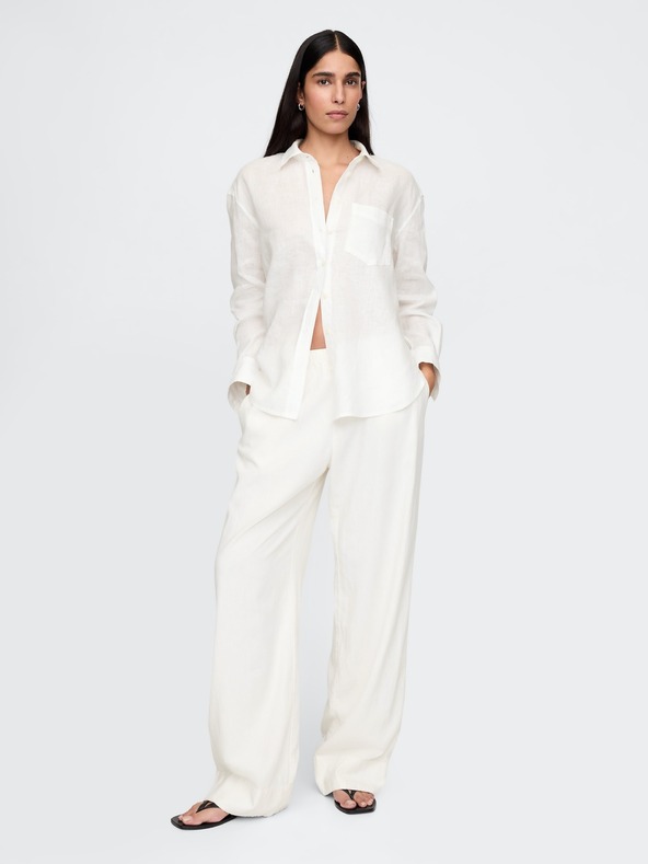 GAP Lněná oversize košile Big Shirt GAP