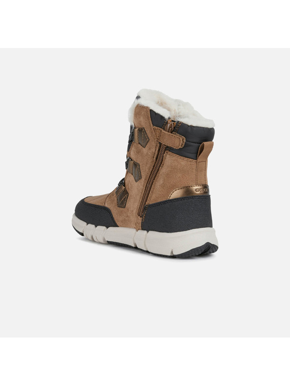 Geox Světle hnědá dívčí kotníková obuv Geox Flexyper AB