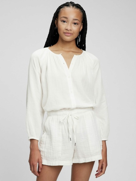 GAP Bavlněná košile bez límečku GAP