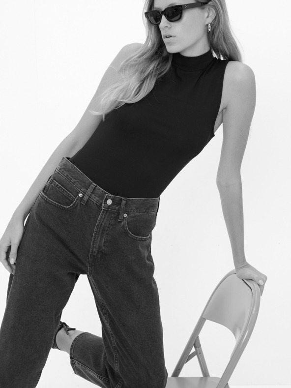 GAP Džíny barrel High Rise Washwell GAP