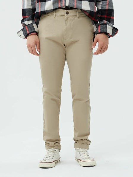 GAP Kalhoty essential khaki skinny fit GapFlex GAP