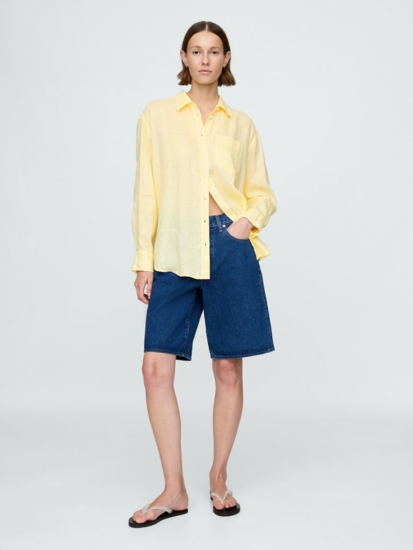 GAP Lněná oversize košile Big Shirt GAP