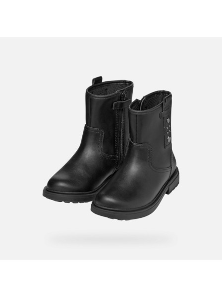 Geox Černá dívčí kotníková obuv Geox Eclair Girl