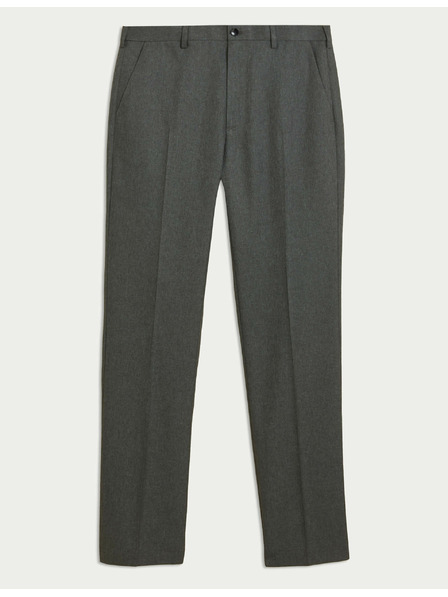 Marks & Spencer Hladké kalhoty pro velkou a vysokou postavu, normální střih Marks & Spencer šedá