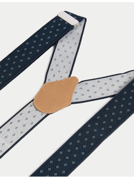 Marks & Spencer Klasické puntíkované kšandy Marks & Spencer námořnická modrá