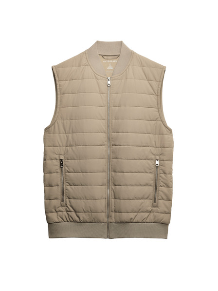 Marks & Spencer Prošívaná vesta se zapínáním na zip s technologií Stormwear™ a s vysokým podílem bavlny Marks & Spencer béžová