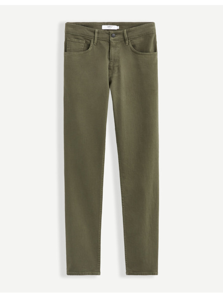 Celio Khaki pánské kalhoty Celio Vopry1