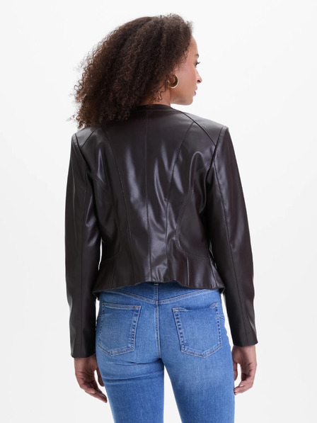 Orsay Tmavě hnědá dámská koženková bunda ORSAY