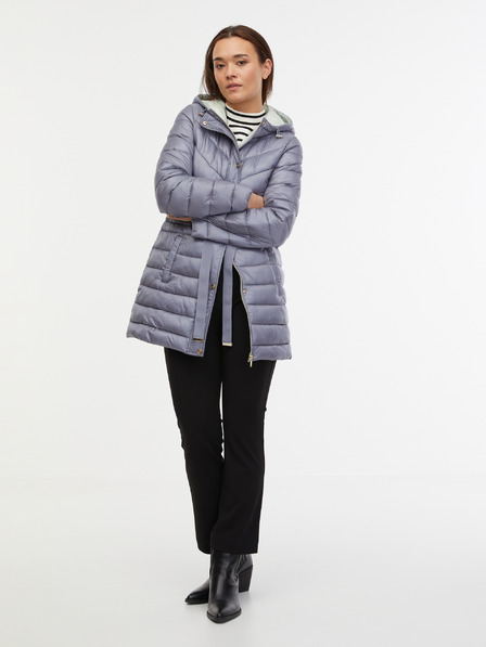Orsay Šedý dámský zimní prošívaný kabát ORSAY