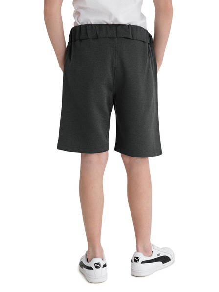 Sam 73 Tmavě šedé klučičí kraťasy s lampasem SAM 73