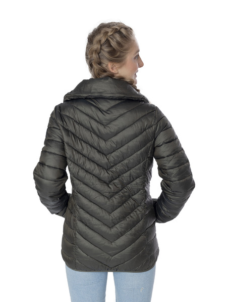 Sam 73 Tmavě zelená dámská prošívaná zimní bunda SAM 73