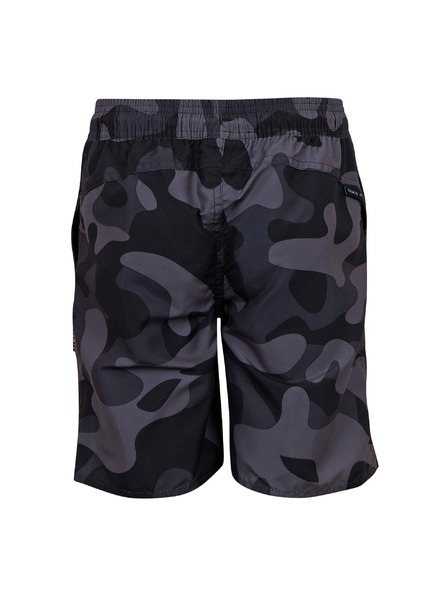 Sam 73 Šedo-černé klučičí vzorované kraťasy SAM 73 Jordan