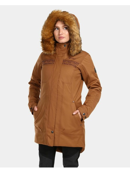 Kilpi Dámský zimní kabát Kilpi PERU-W Hnědá