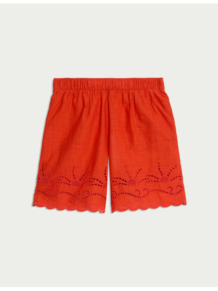 Marks & Spencer Plážové šortky z čisté bavlny s vystřižením Marks & Spencer červená