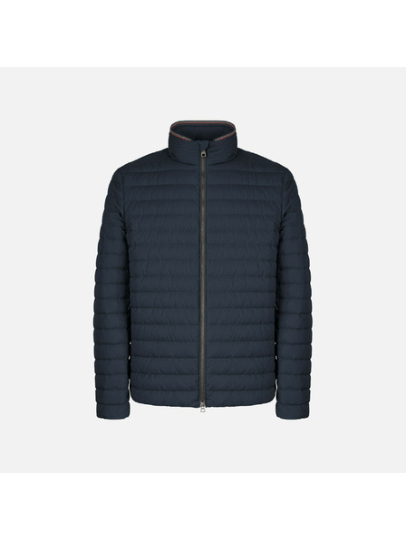 Geox Tmavě modrá pánská péřová bunda Geox Warrens