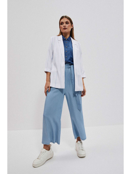 Moodo Bílé pruhované sako Moodo