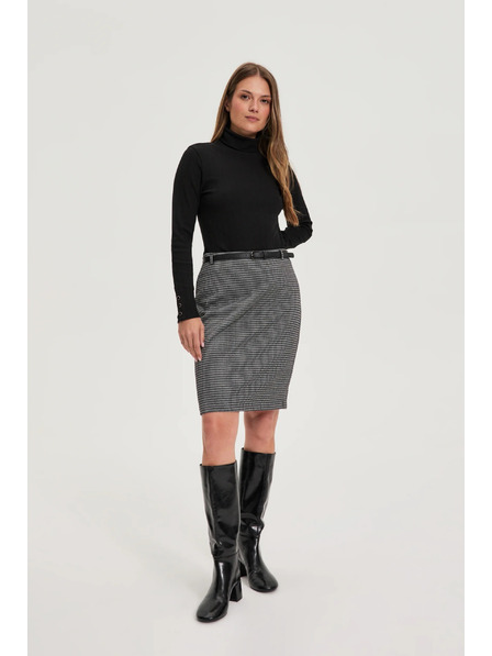 Moodo Sukně v pepito vzoru šedá Moodo