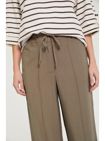 Moodo Olivové volné kalhoty Moodo