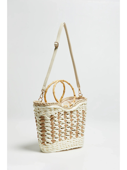 Moodo Bílá košíková taška Moodo