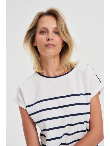 Moodo Tmavě modré dámské tričko Moodo