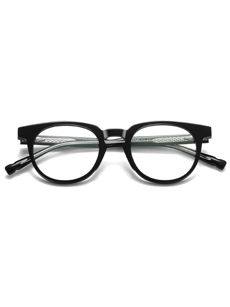 VEYREY VeyRey nerd acetátové sluneční brýle Phuffy černá obruba čirá skla