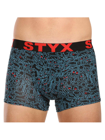 Styx Sada pěti - pánské boxerky Styx art sportovní guma vícebarevné