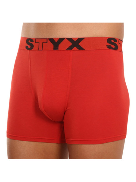 Styx Pánské boxerky Styx long sportovní guma červené