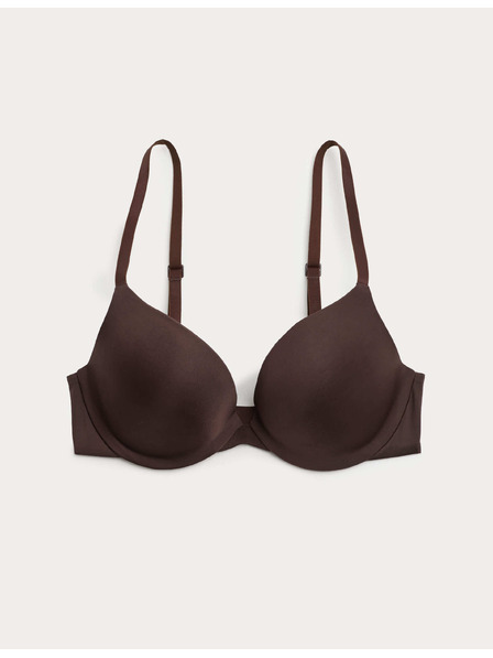 Marks & Spencer Neviditelná Body Invisibles™ dekoltová push-up podprsenka s kosticemi, (A–E) Marks & Spencer hnědá