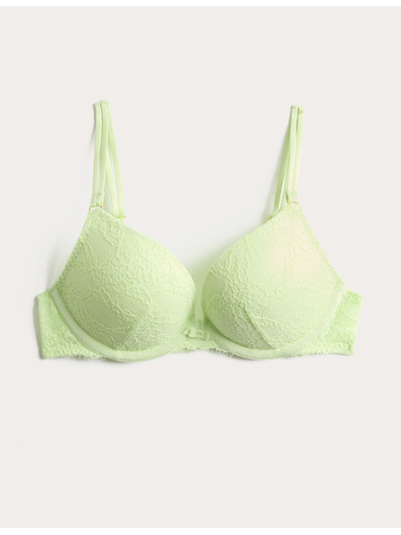 Marks & Spencer Krajková push-up dekoltová podprsenka Ida s kosticemi (A–E) Marks & Spencer zelená