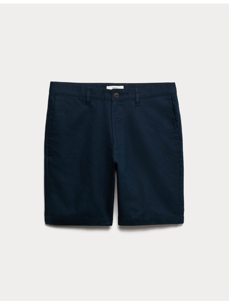 Marks & Spencer Chino šortky, ze směsi lnu Marks & Spencer námořnická modrá