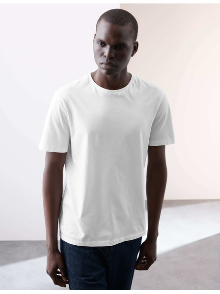 Marks & Spencer Tričko z čisté bavlny Supima®, 3 ks Marks & Spencer bílá